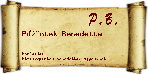 Péntek Benedetta névjegykártya